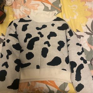 Cow print Turtleneck